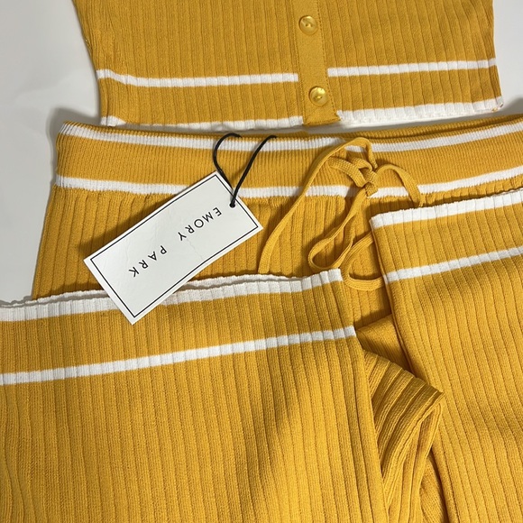 💛Emory Park two-piece pants set Mustard Yellow Size M - Picture 5 of 14